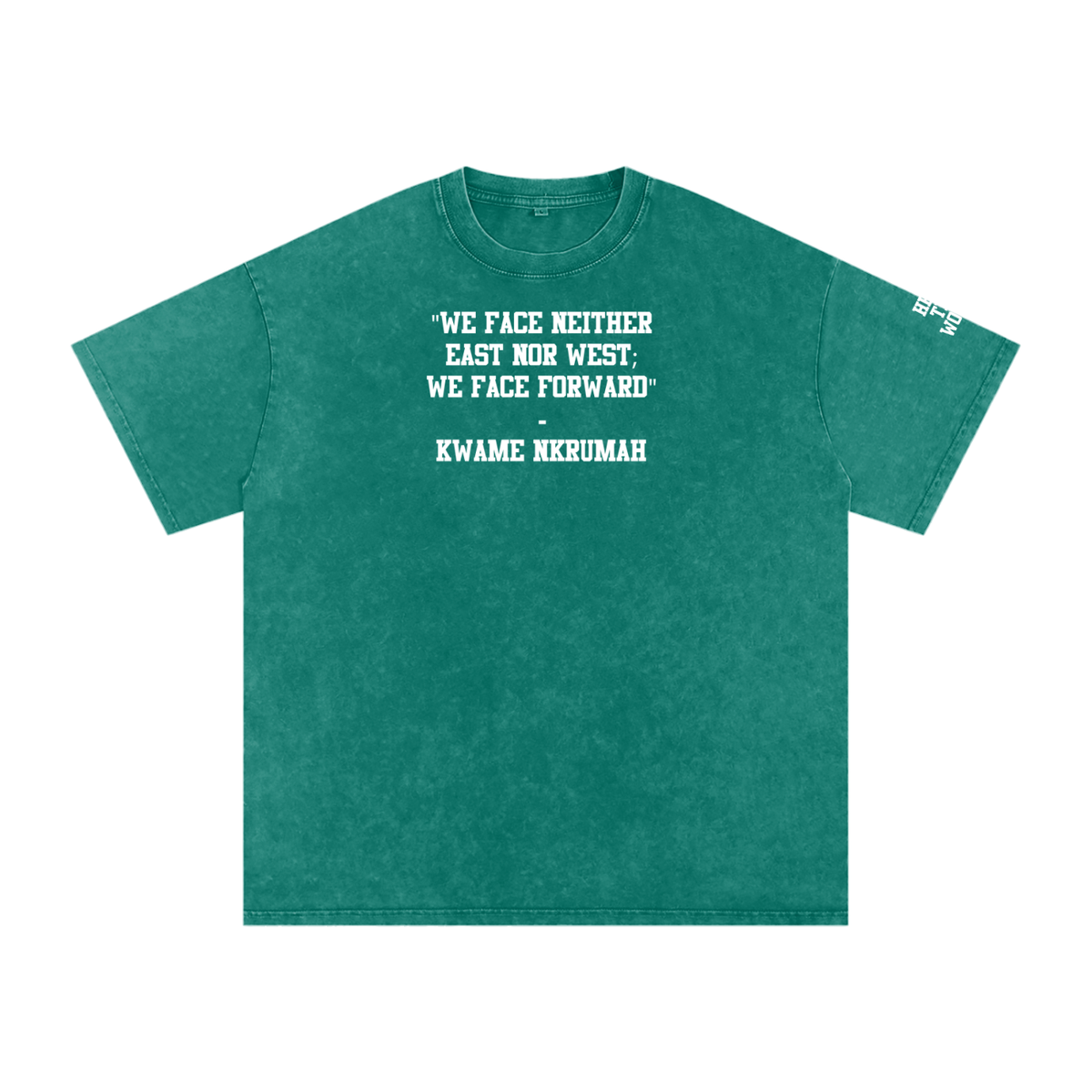 Kwame Nkrumah Snow Washed Oversized Cotton T-Shirt