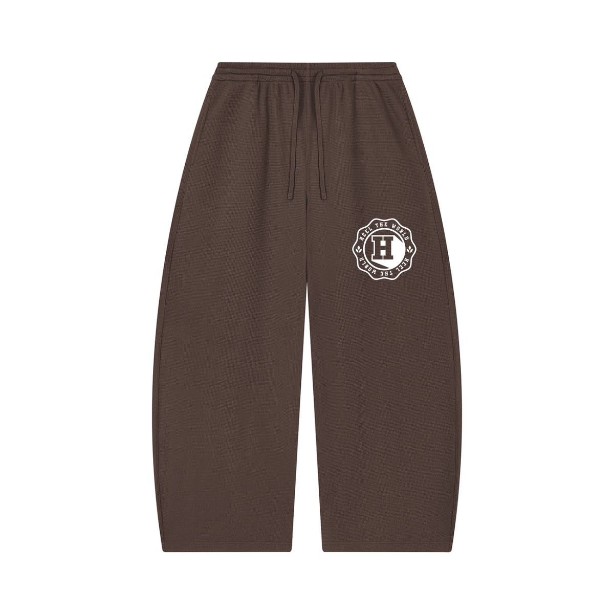 Unisex Waffle Barrel Leg Pants