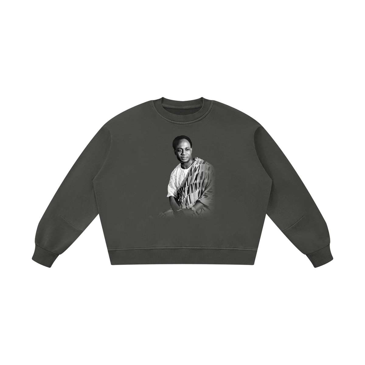 Kwame Nkrumah Unisex Boxy Vintage Washed Sweatshirt