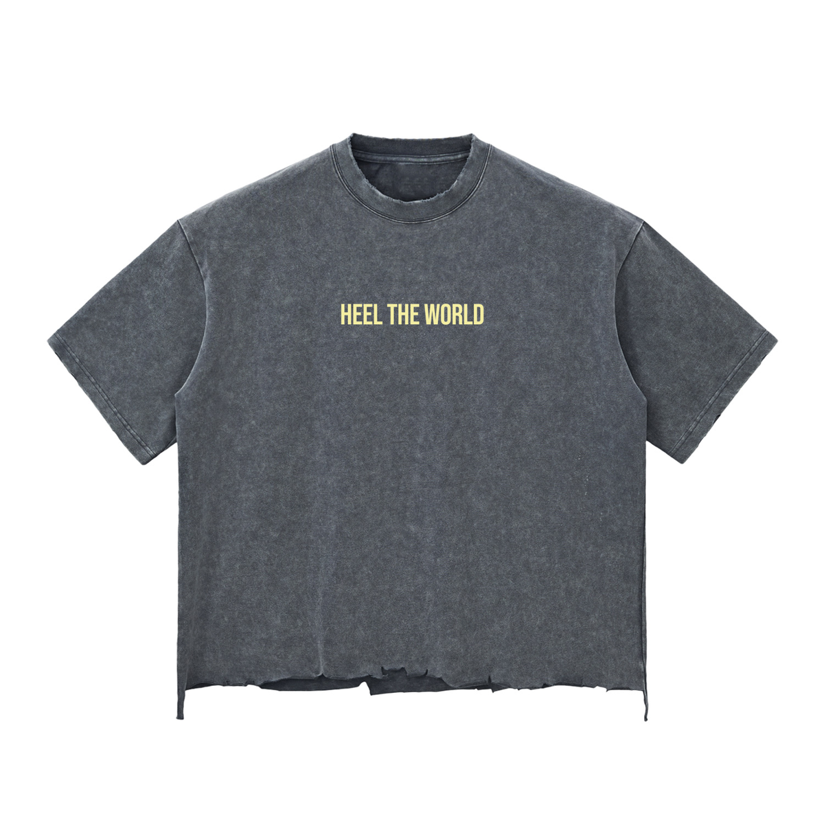 Snow Wash Raw-Hem Boxy T-shirt