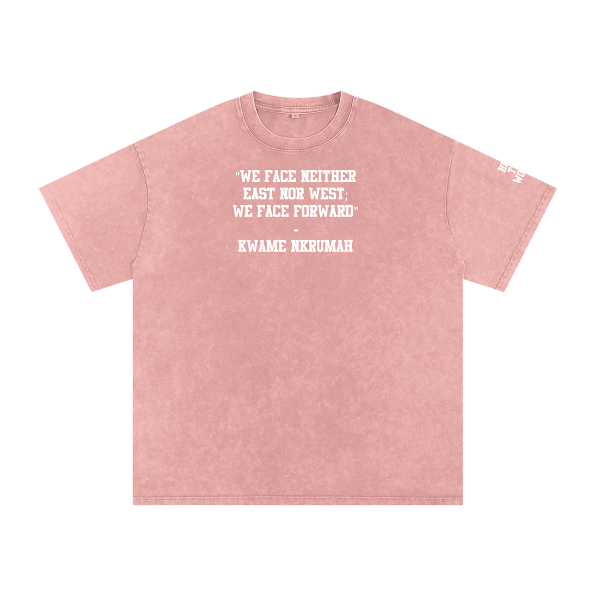 Kwame Nkrumah Snow Washed Oversized Cotton T-Shirt