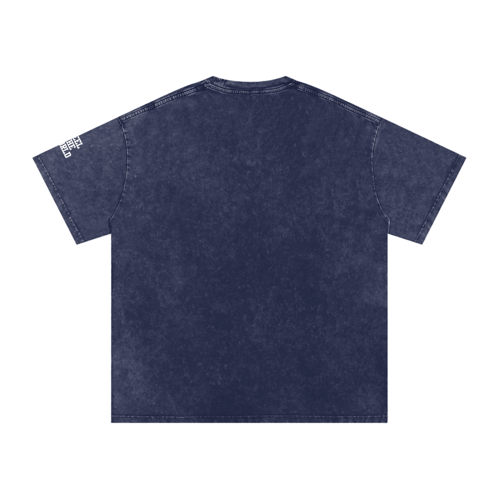 Kwame Nkrumah Snow Washed Oversized Cotton T-Shirt