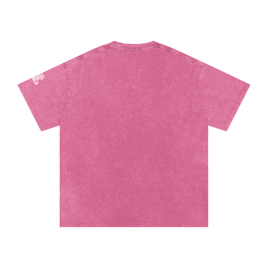 Kwame Nkrumah Snow Washed Oversized Cotton T-Shirt