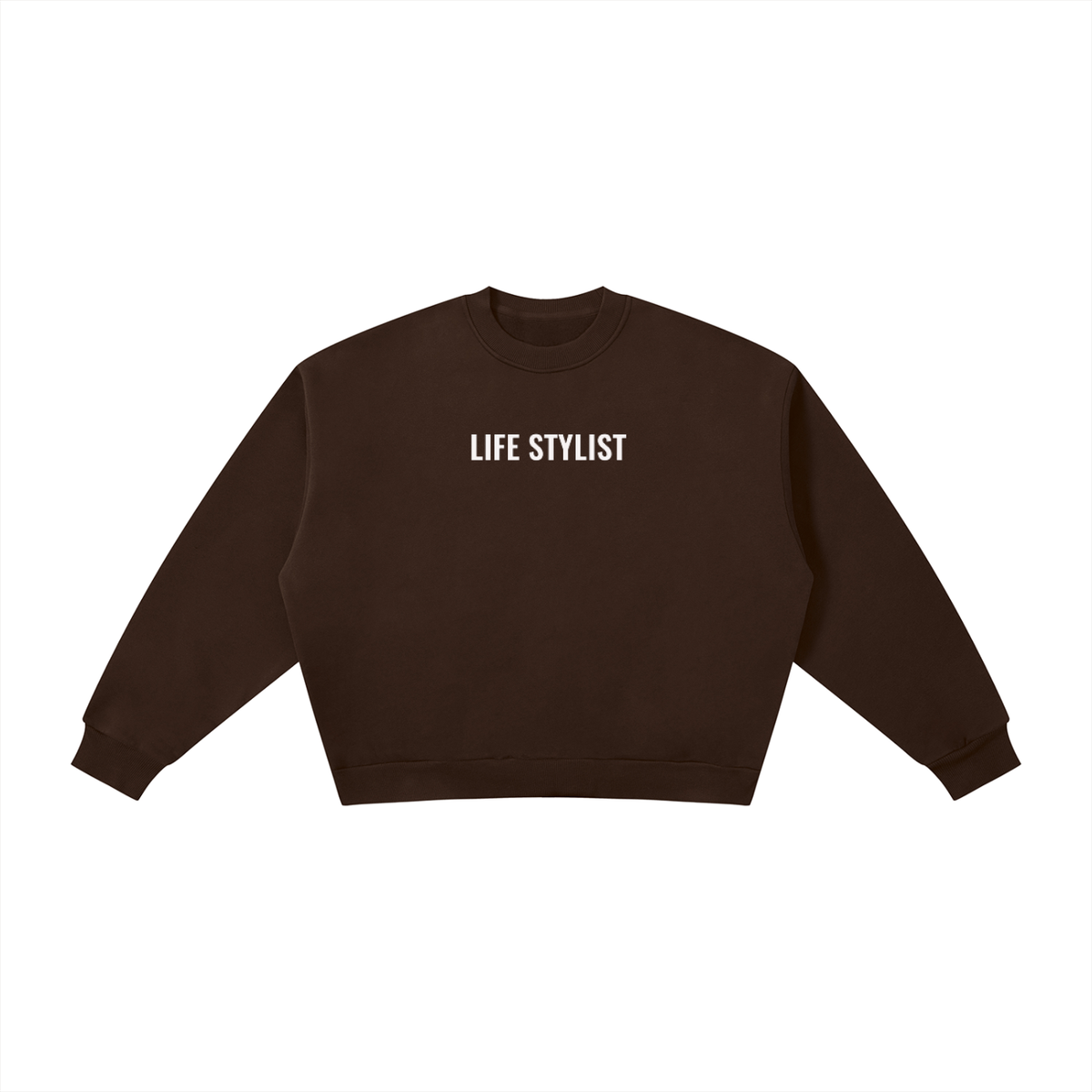 Ugo Mozie- Life Stylist. Boxy Fleece Crewneck Sweatshirt