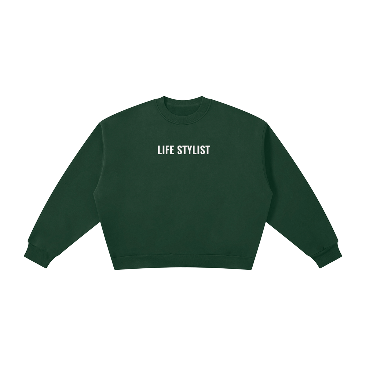 Ugo Mozie- Life Stylist. Boxy Fleece Crewneck Sweatshirt