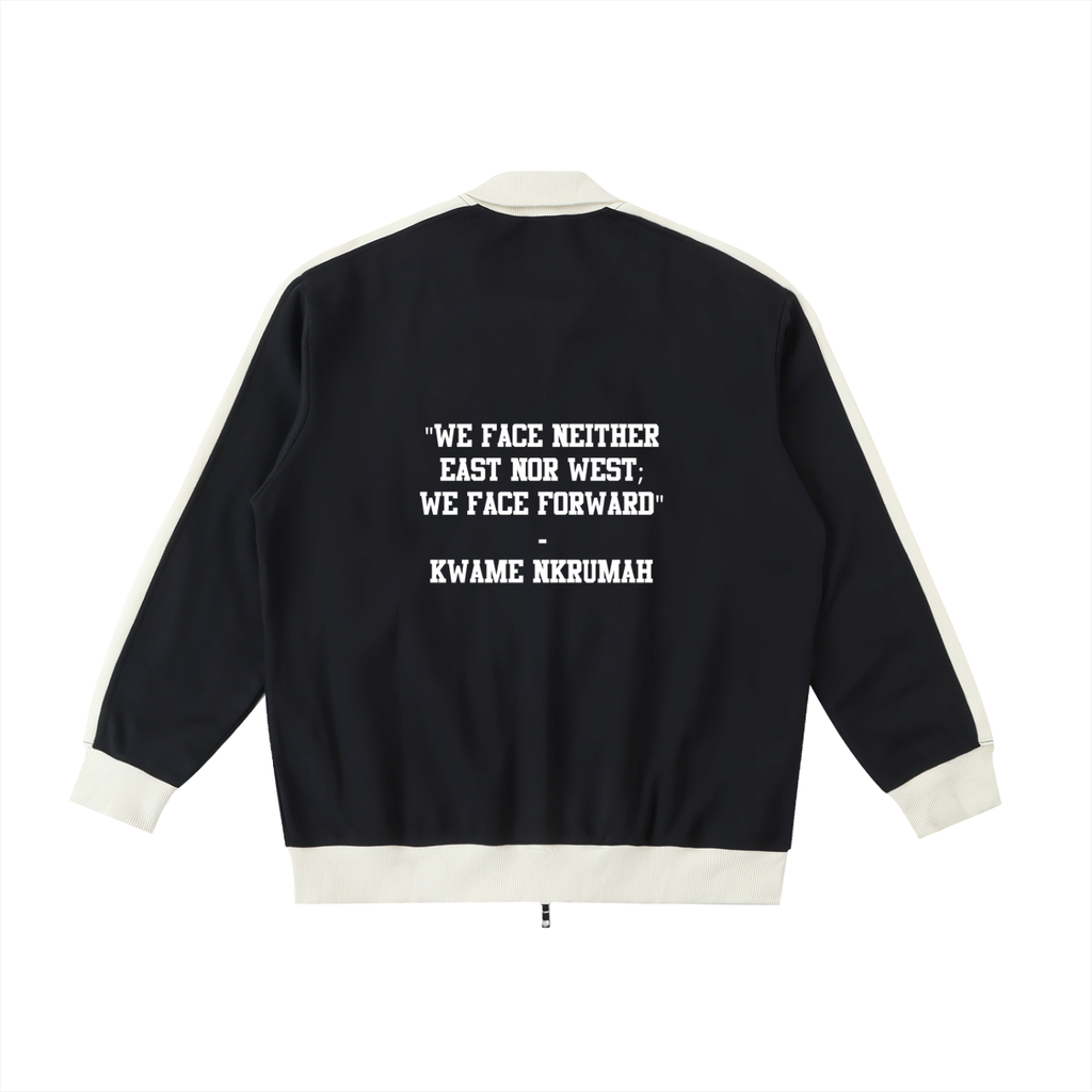 Contrast Trim Stand Collar Jacket