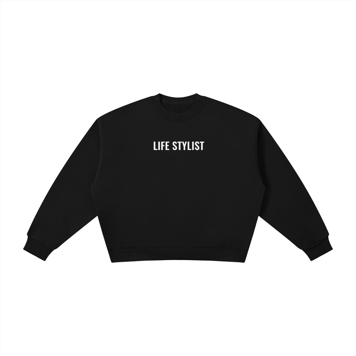 Ugo Mozie- Life Stylist. Boxy Fleece Crewneck Sweatshirt