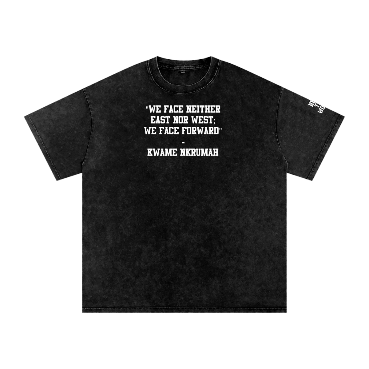Kwame Nkrumah Snow Washed Oversized Cotton T-Shirt