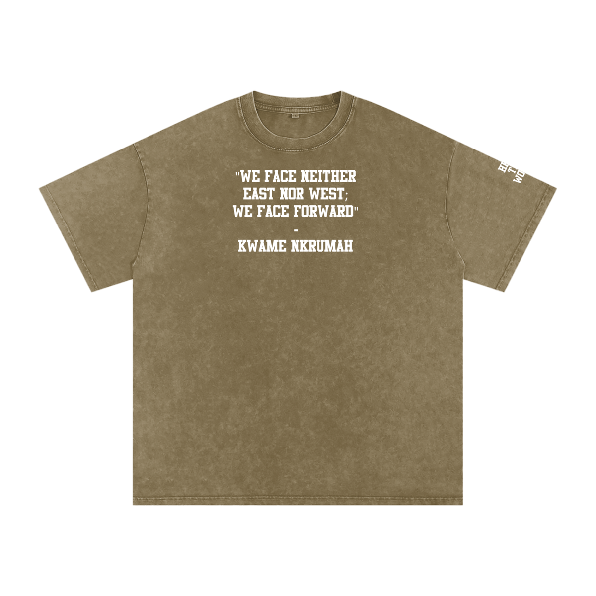 Kwame Nkrumah Snow Washed Oversized Cotton T-Shirt