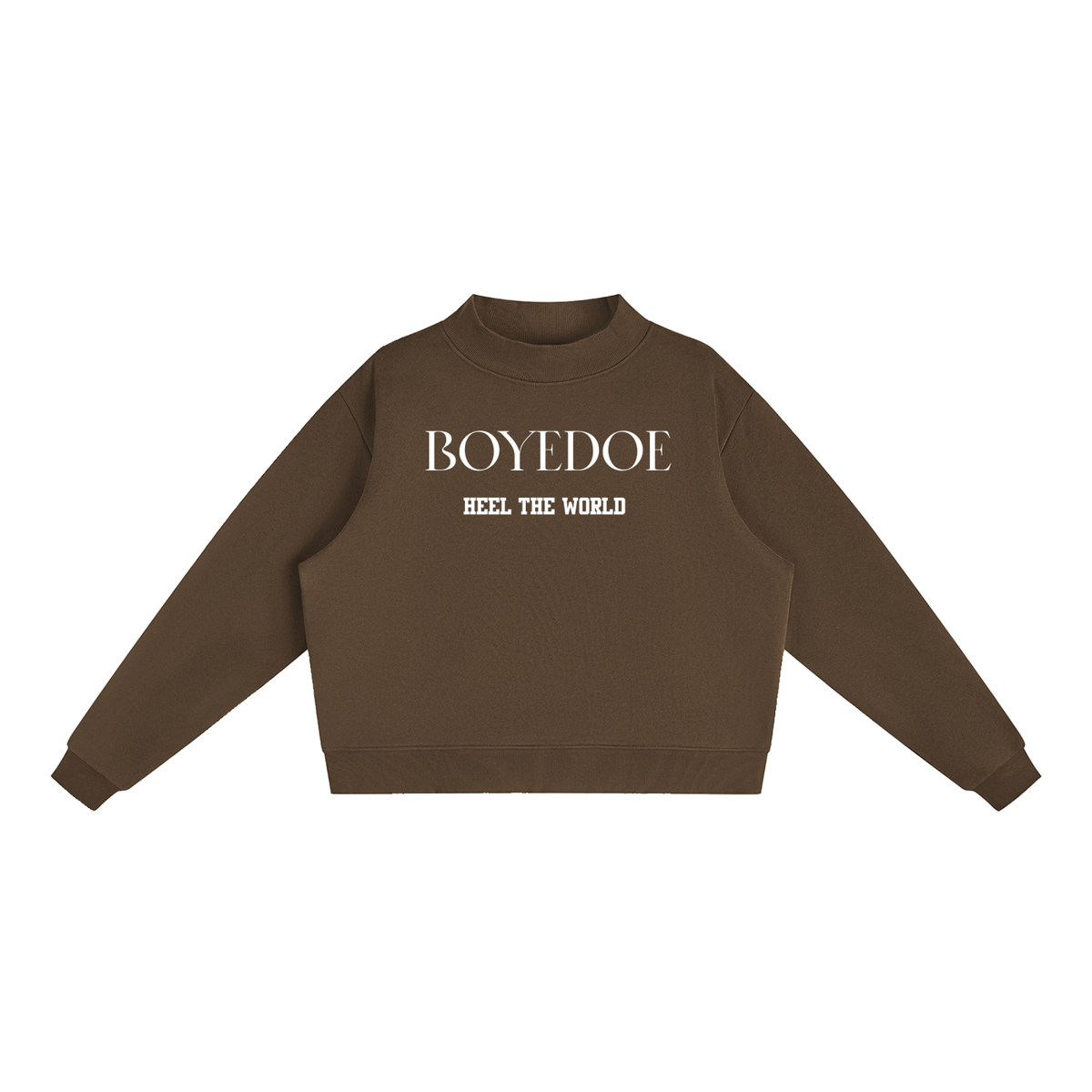 Boyedoe Essential Fleece Mock-Neck Crew Sweatshirt