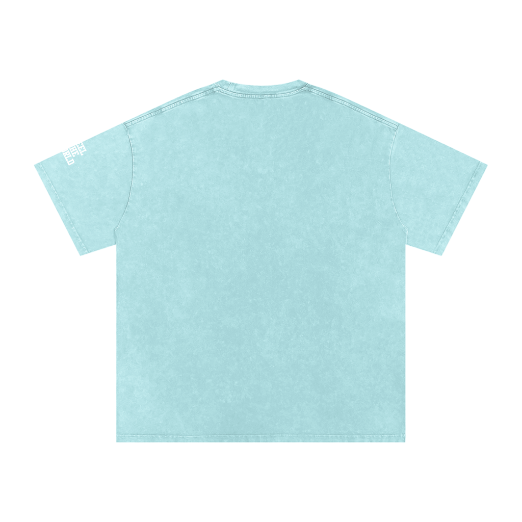 Kwame Nkrumah Snow Washed Oversized Cotton T-Shirt