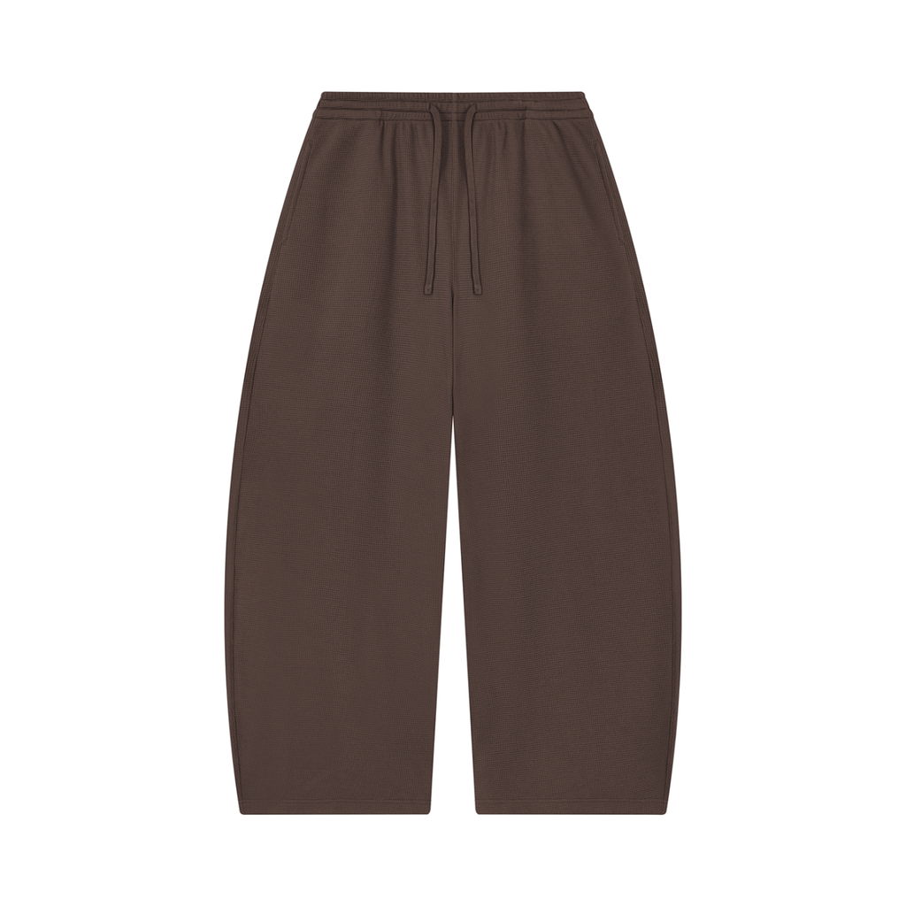 Unisex Waffle Barrel Leg Pants
