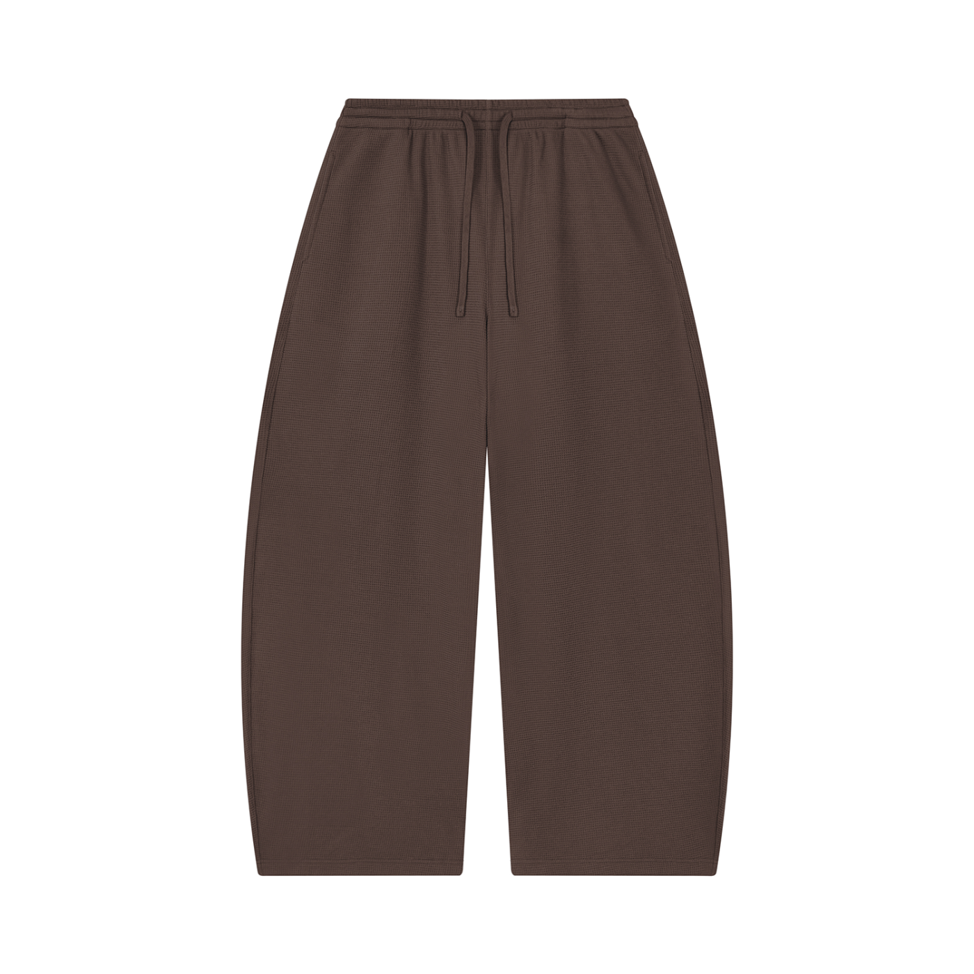 Unisex Waffle Barrel Leg Pants