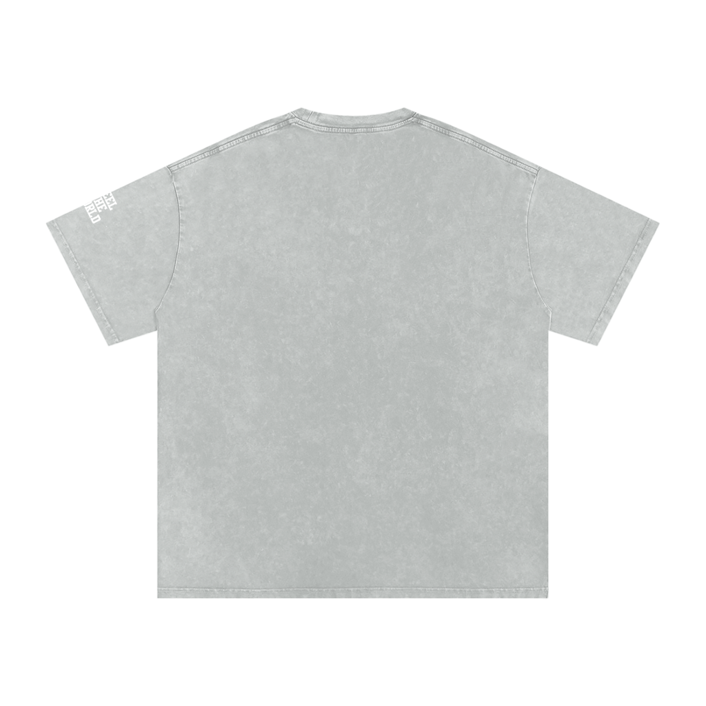 Kwame Nkrumah Snow Washed Oversized Cotton T-Shirt