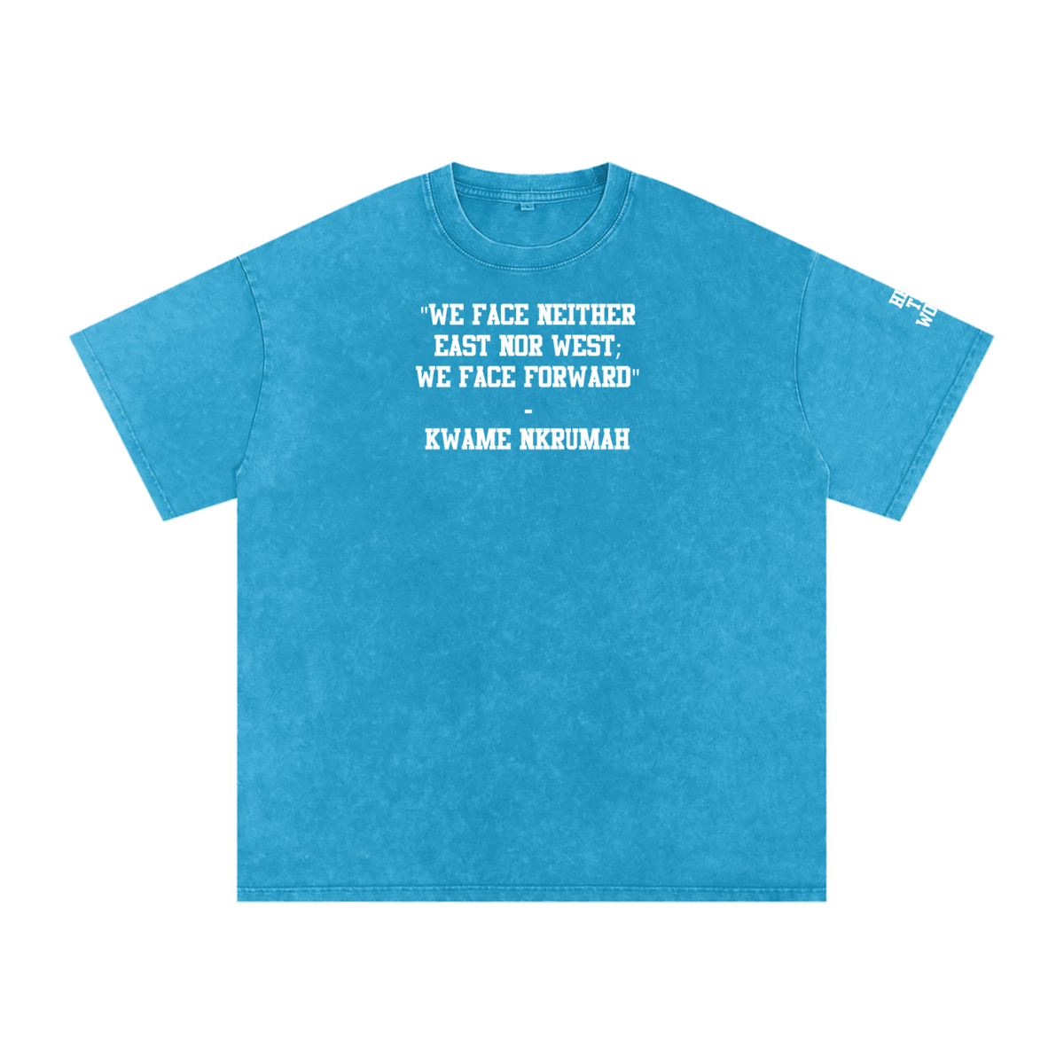 Kwame Nkrumah Snow Washed Oversized Cotton T-Shirt