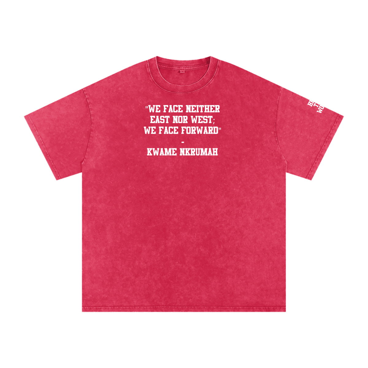 Kwame Nkrumah Snow Washed Oversized Cotton T-Shirt